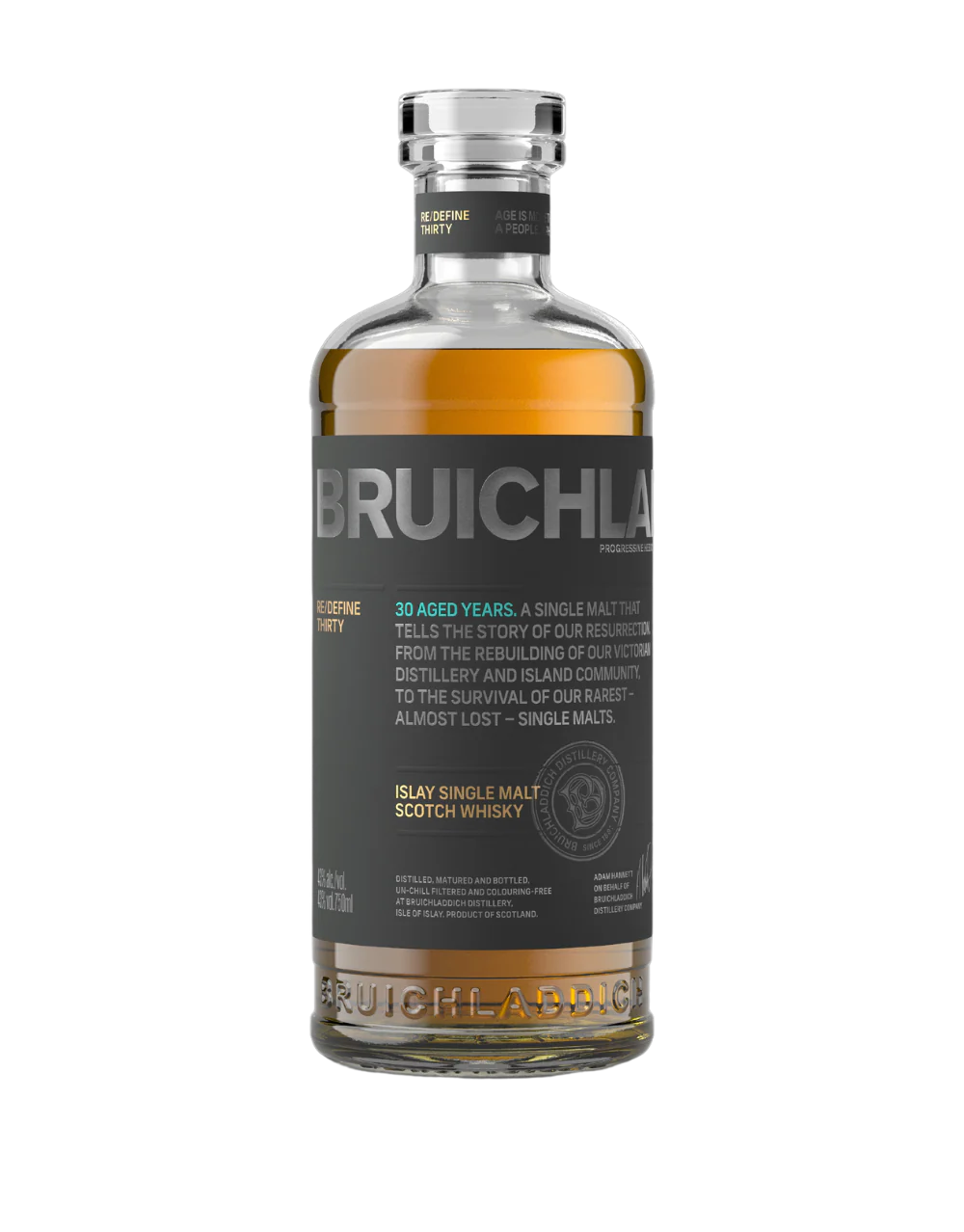 BRUICHLADDICH SCOTCH SINGLE MALT RE/DEFINE ISLAY 30YR 750ML LIQ