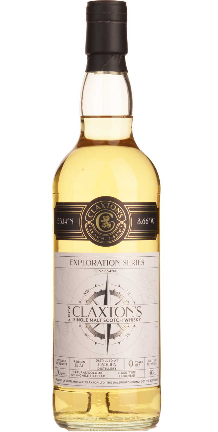 CLAXTONS SCOTCH SINGLE MALT DISTILLED AT CAOL ILA EXPLORATION SERIES ISLAY 9YR 700ML LIQ