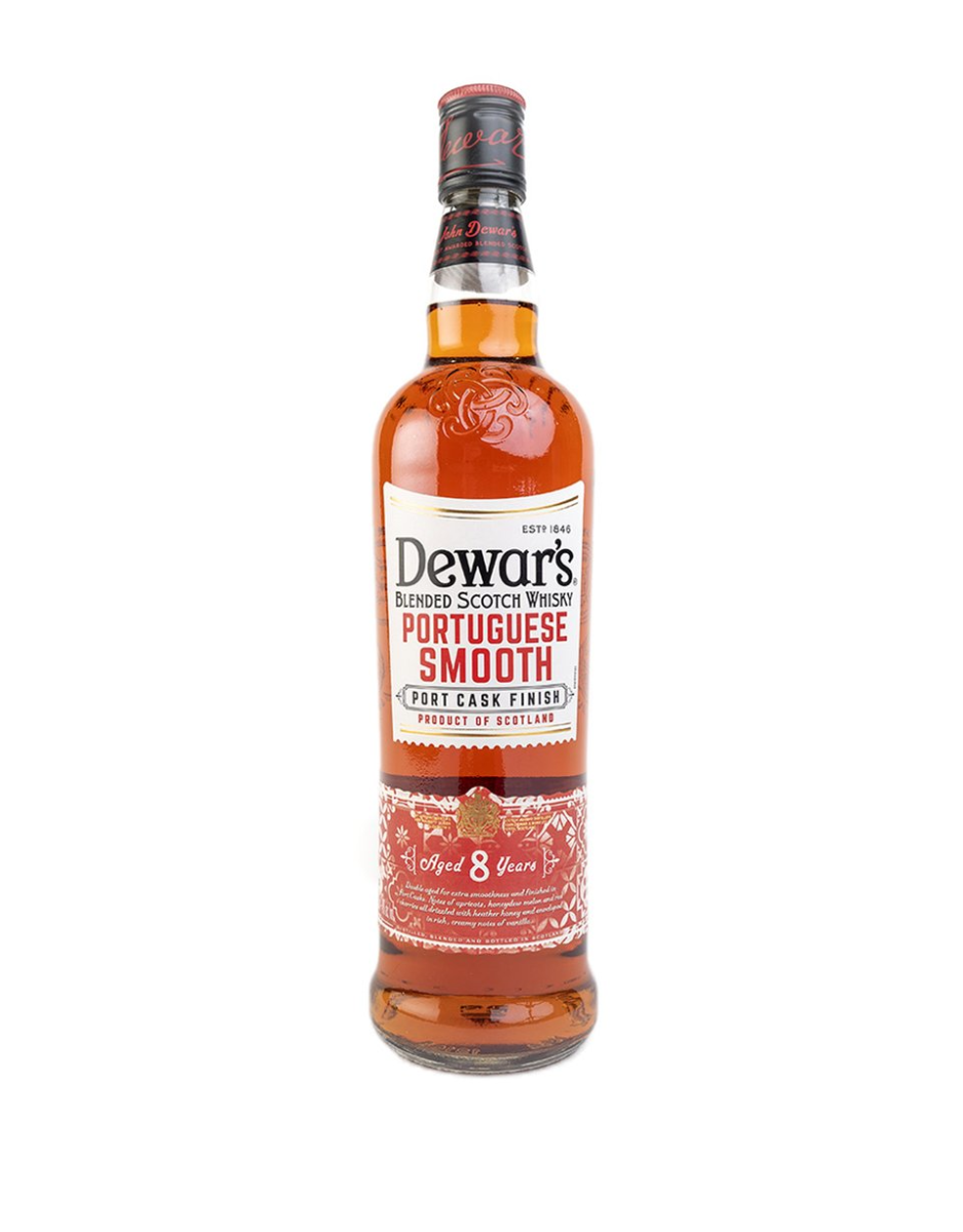 DEWARS SCOTCH BLENDED PORTUGUESE SMOOTH PORT CASK FINISH 8YR 750ML Spirits