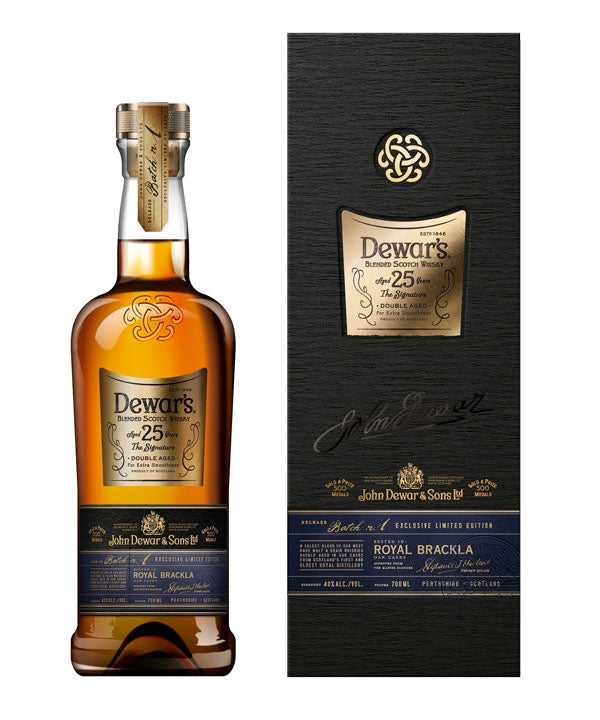DEWARS SCOTCH BLENDED THE SIGNITURE DOUBLE AGED 25YR 750ML Spirits