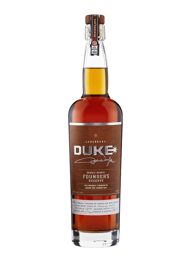 DUKE WHISKEY RYE FOUNDERS RESERVE DOUBLE BARREL FINISHED IN FRENCH OAK 750ML Spirits