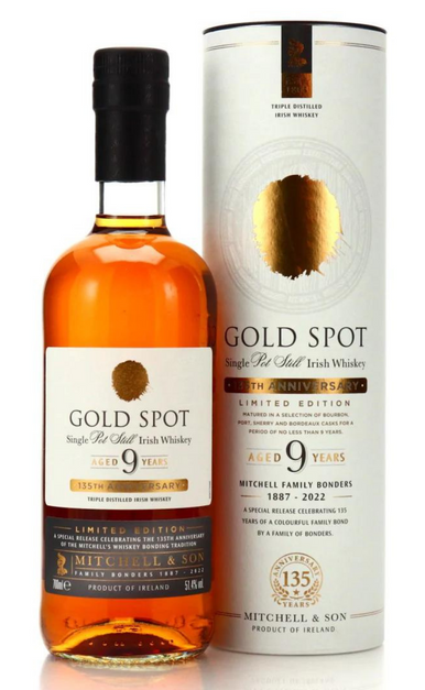 GOLD SPOT WHISKEY SINGLE POT STILL LIMITED 135TH ANNIVERSARY EDITION IRISH 9YR 700ML LIQ