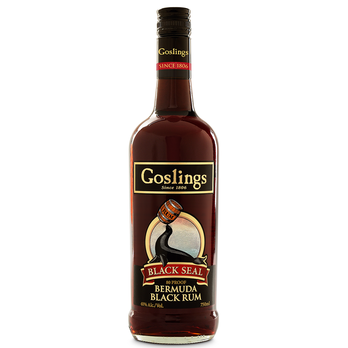 GOSLINGS BLACK SEAL RUM BERMUDA CARIBBEAN 151 PF 750ML Spirits