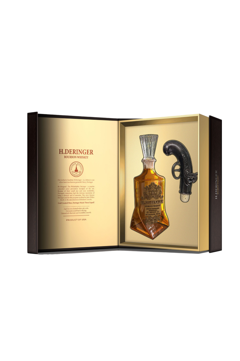 H DERINGER BOURBON SMALL BATCH AMERICAN W/ GUN STOPPER 750ML Spirits