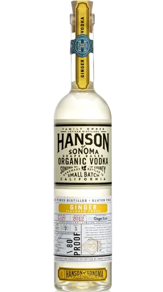 HANSON VODKA SONOMA GINGER FLAVORED ORGANIC ORIGINAL 750ML LIQ