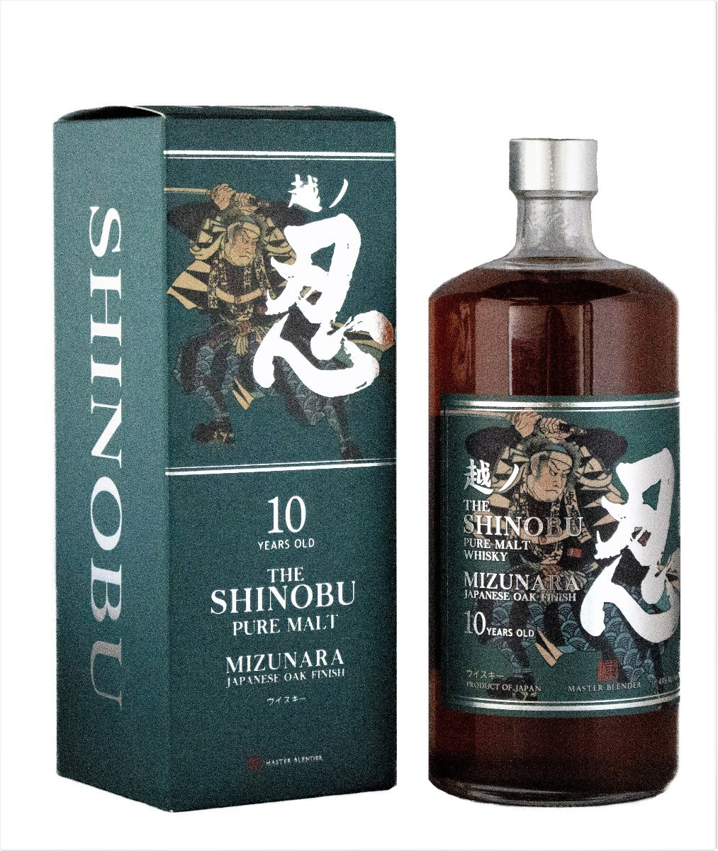 THE SHINOBU WHISKEY PURE MALT MIZUNARA OAK FINISH JAPAN 86PF 10YR 750ML Spirits