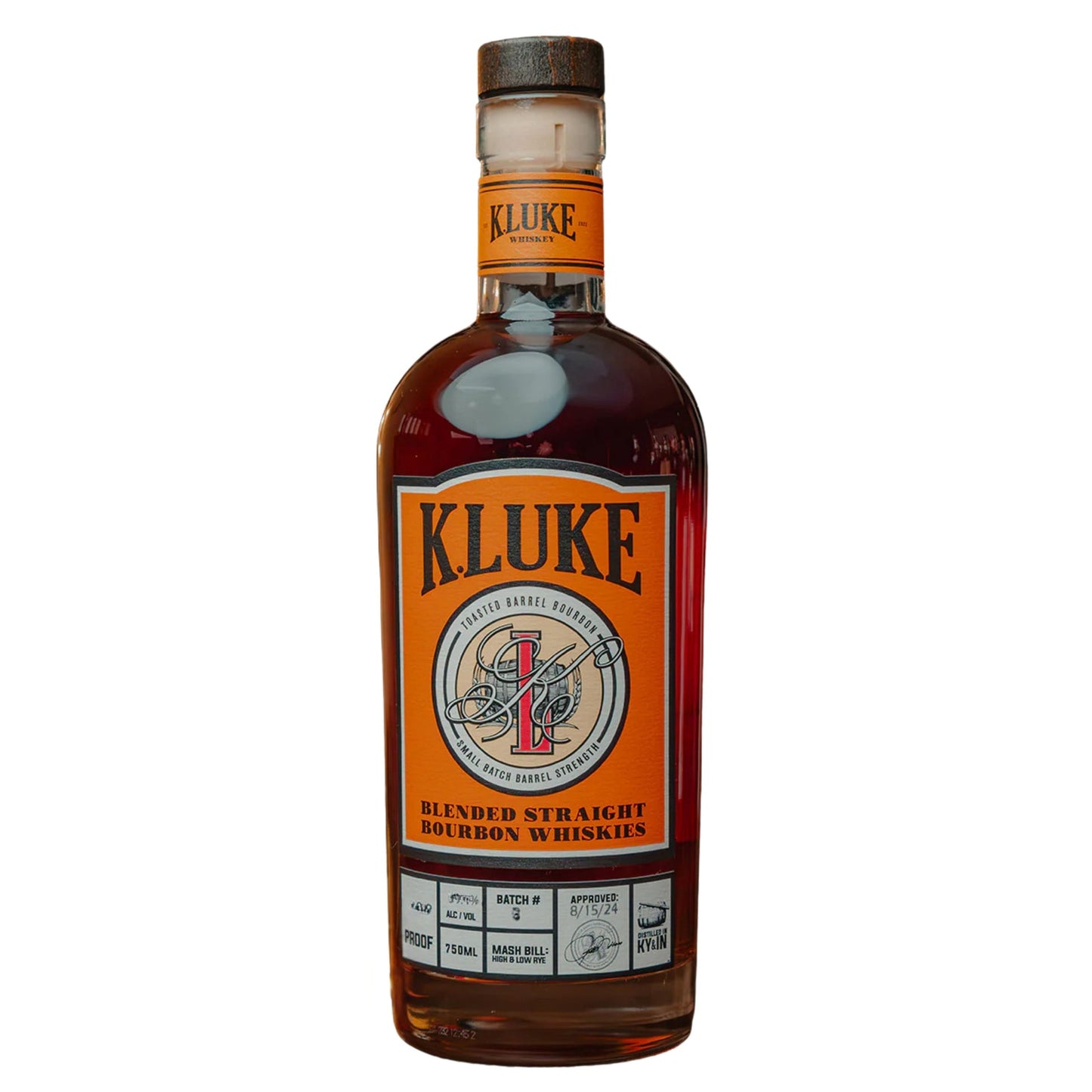 K. LUKE BOURBON BLENDED TOASTED SMALL BATCH KENTUCKY 750ML LIQ