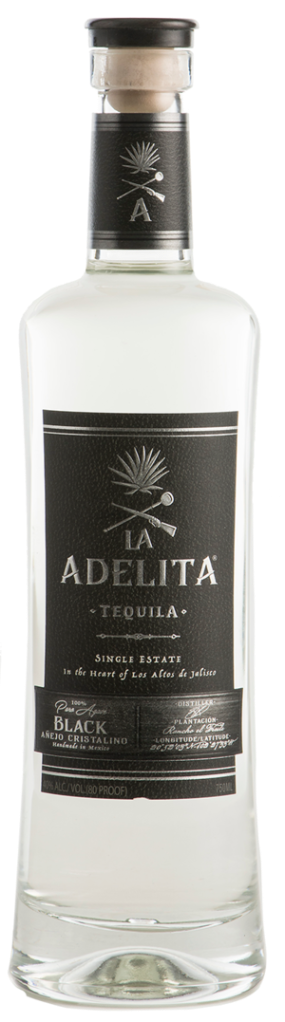LA ADELITA TEQUILA BLACK ANEJO CRISTALINO SINGLE ESTATE 750ML Spirits