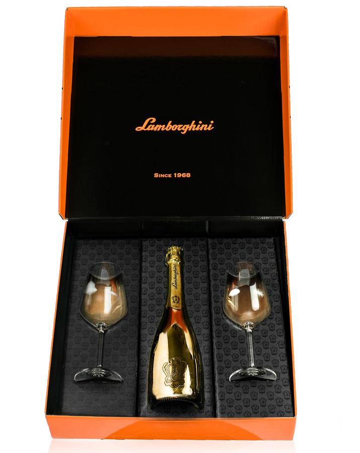LAMBORGHINI GOLD SPARKLING BRUT GIFT BOX ITALY 750ML Wine