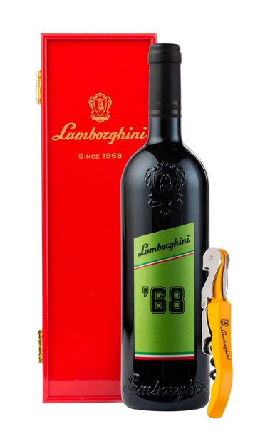 LAMBORGHINI 68 RED WINE GFT BOX ITALY 750ML WINE