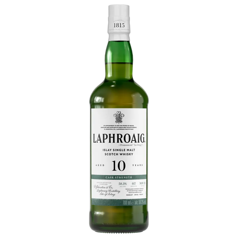 LAPHROAIG SCOTCH SINGLE MALT CASK STRENGTH ISLAY 10YR 750ML LIQ