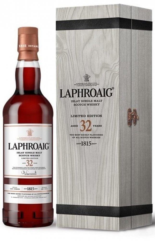 LAPHROAIG SCOTCH SINGLE MALT LIMITED ISLAY 32YR 93.4PF 750ML Spirits