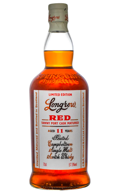 LONGROW RED SCOTCH SINGLE MALT PEATED TAWNY PORT CASK MATURED LIMITED EDITION 11YR 700ML LIQ