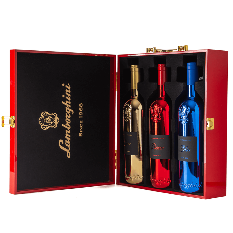 LAMBORGHINI LUXE COLLECTION WINE ( ROSSO BLU ORO ) 3X750ML Wine