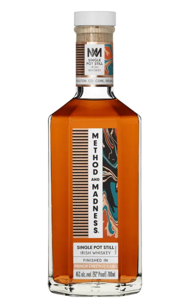METHOD AND MADNESS WHISKEY SINGLE POT STILL FRENCH CHESTNUT CASKS IRISH 92PF 700ML LIQ