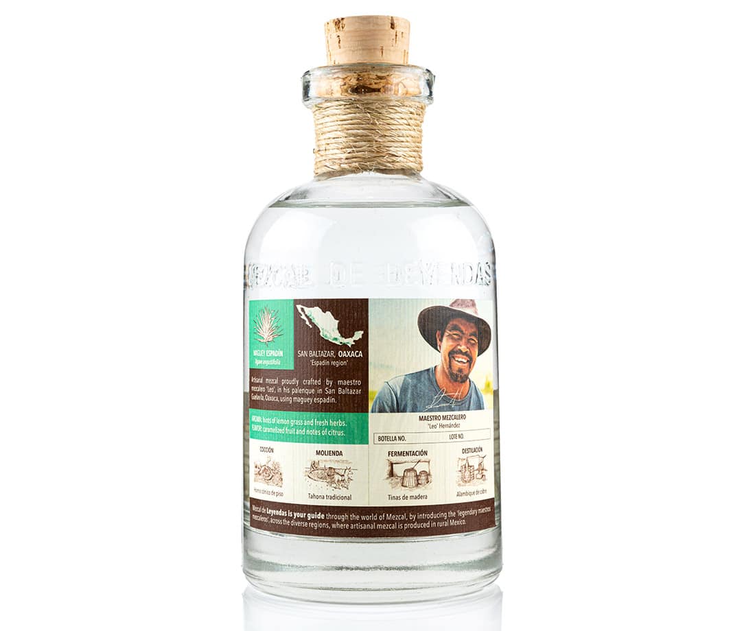 LEYENADAS GUERRERO MEZCAL MAGUEY OAXACA ESPADIN 750ML Spirits