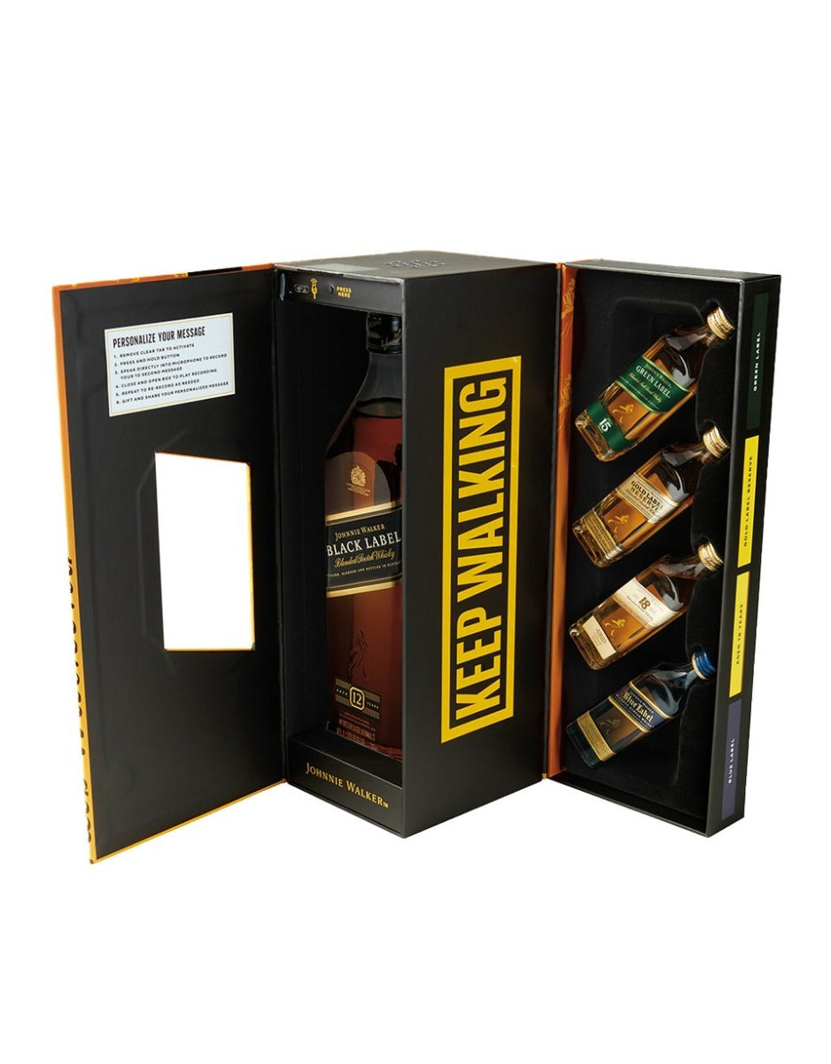 JOHNNIE WALKER SCOTCH MOMENTS TO SHARE ( BLACK 750ML GREEN 50ML GOLD 50ML 18YR 50ML BLUE 50ML) Spirits