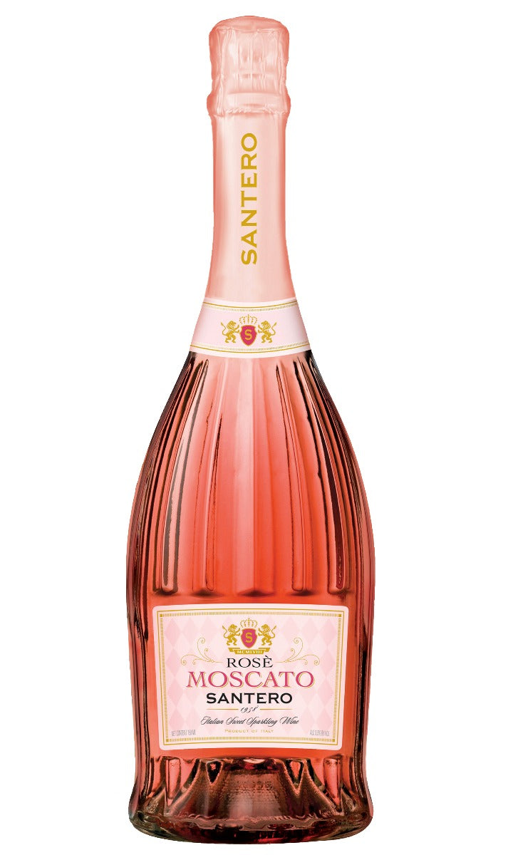 SANTERO MOSCATO SPARKLING ROSE SPUMANTI SEMI SWEET ITALY 750ML Wine