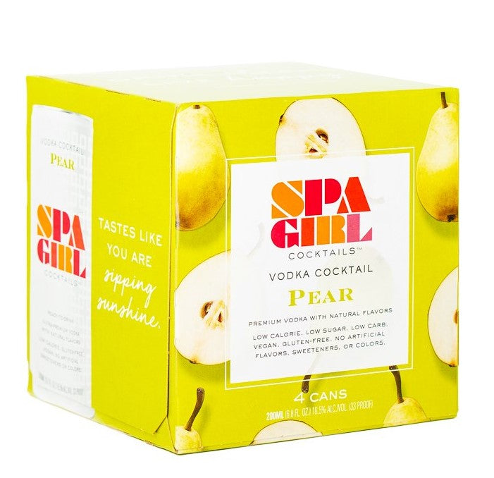 SPA GIRL COCKTAILS VODKA PEAR 4X200ML Spirits