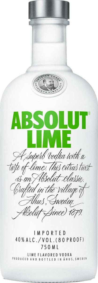 ABSOLUT VODKA LIME FLAVOR SWEDEN 750ML Spirits