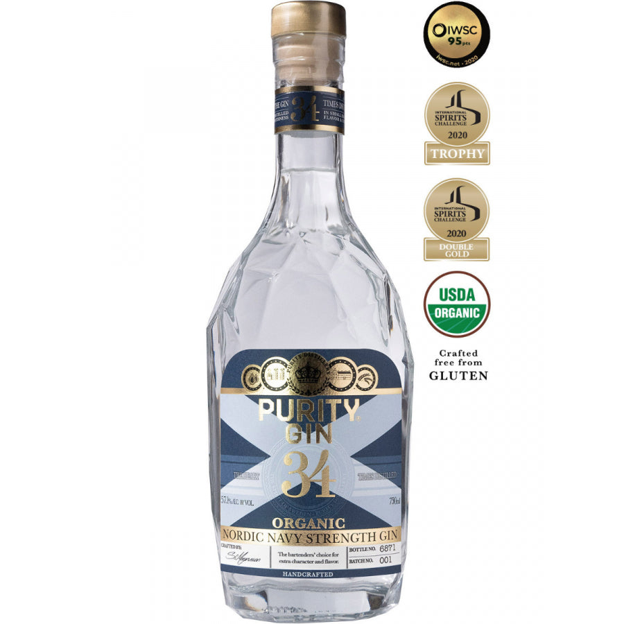 PURITY GIN NAVY STRENGTH SWEDEN 750ML Spirits