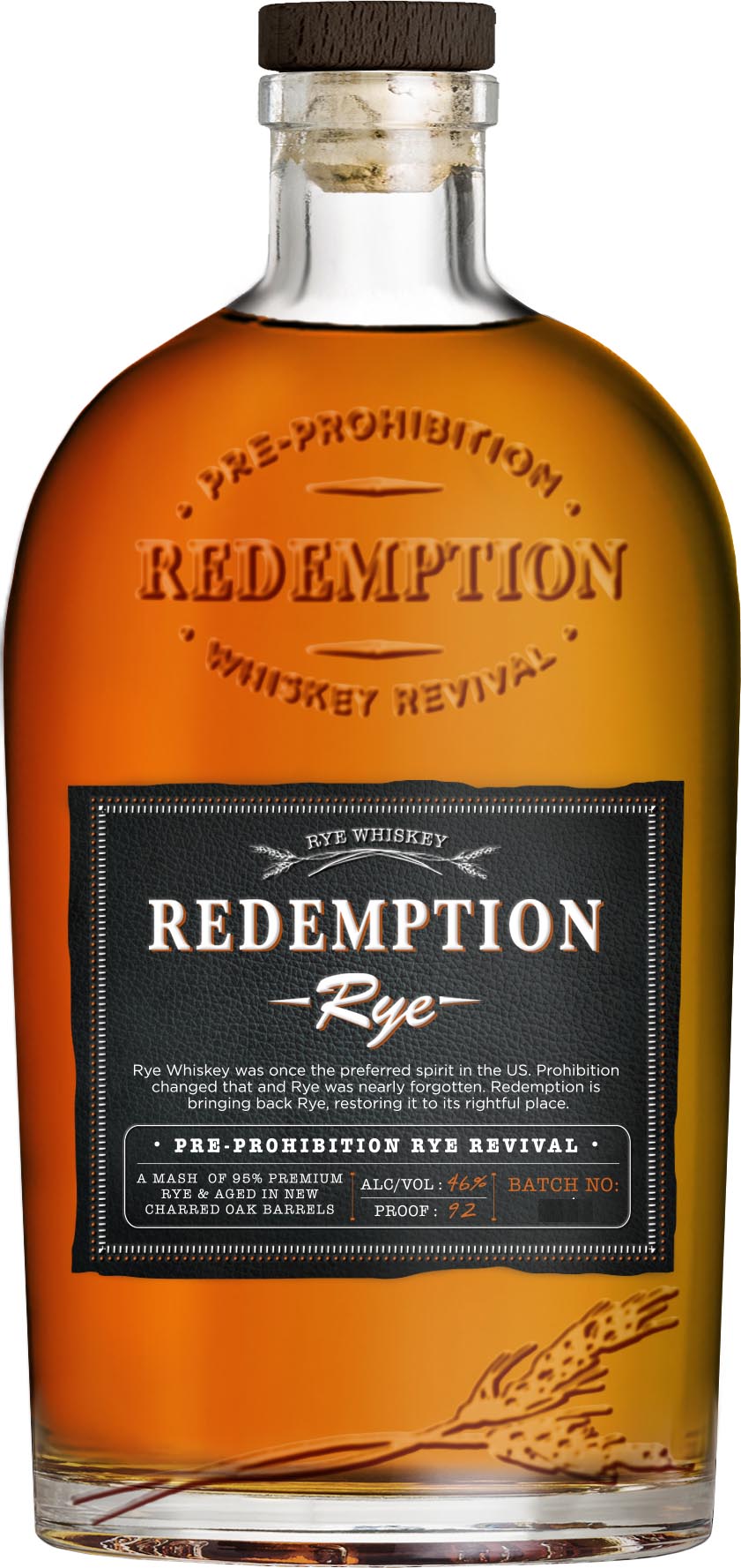 REDEMPTION WHISKEY RYE KENTUCKY 92PF 750ML Spirits