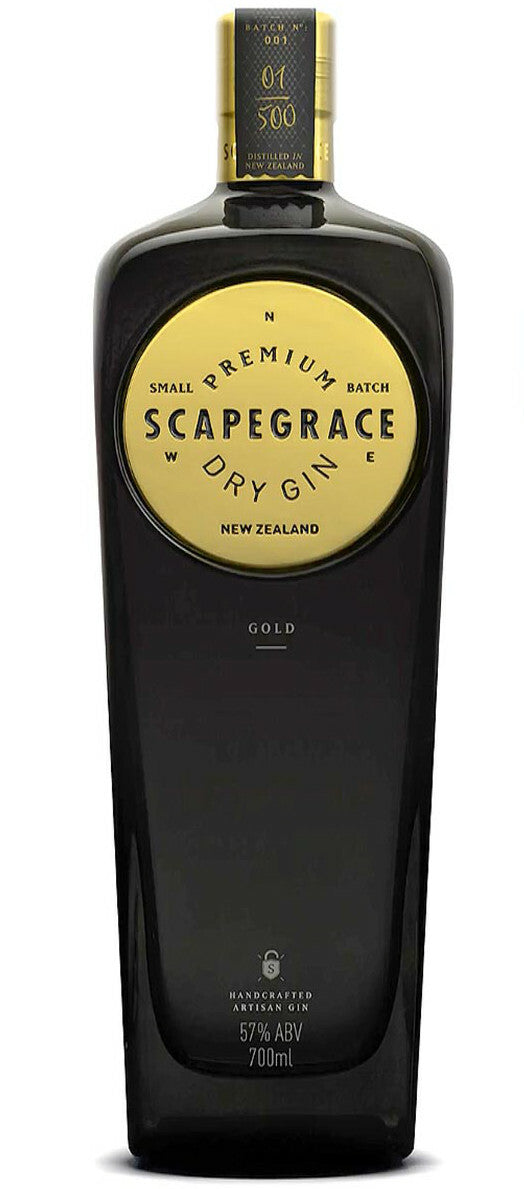 SCAPEGRACE GIN PREMIUM DRY SMALL BATCH GOLD NEW ZEALAND 750ML Spirits