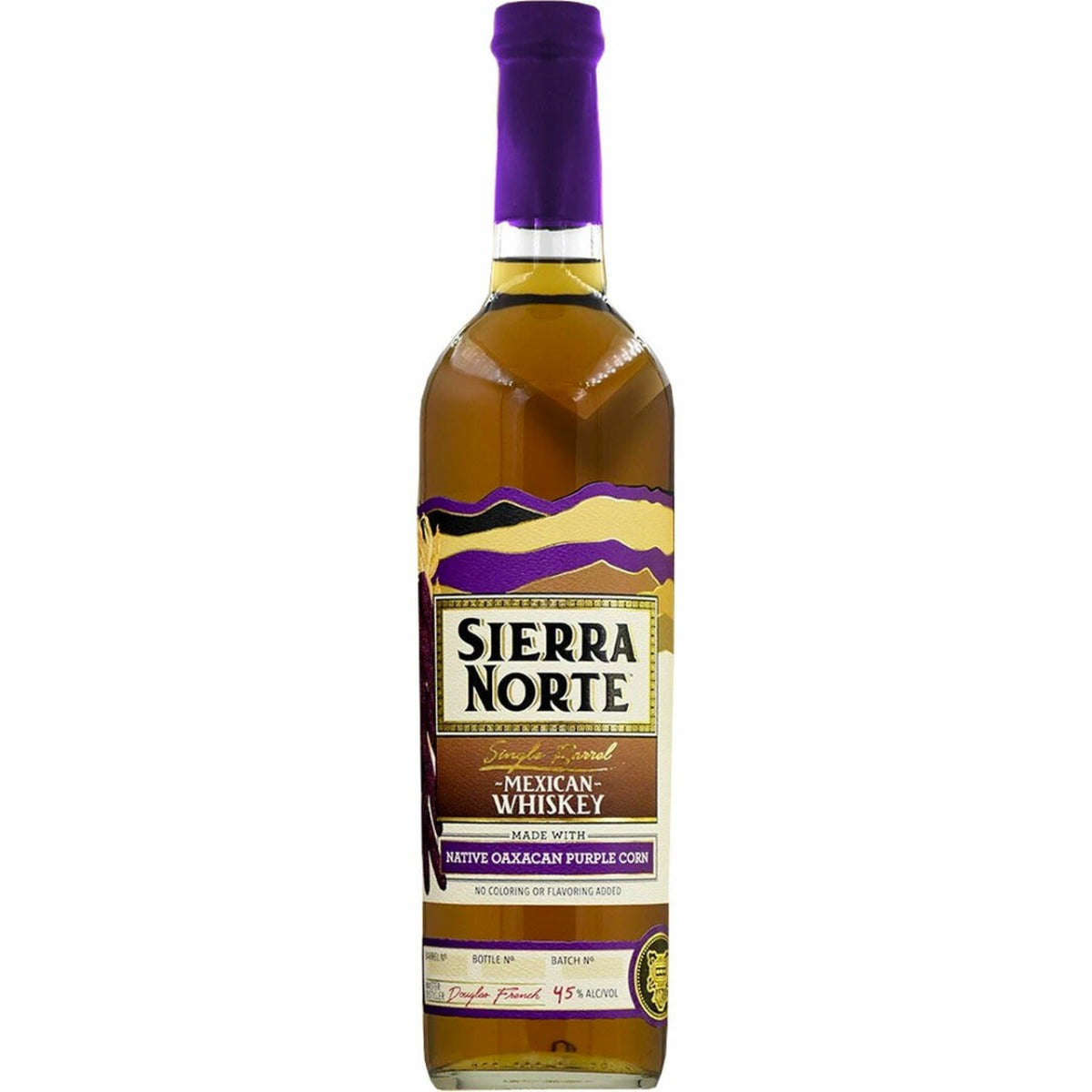 SIERRA NORTE WHISKEY SINGLE BARREL PURPLE CORN MEXICO 90PF 750ML Spirits