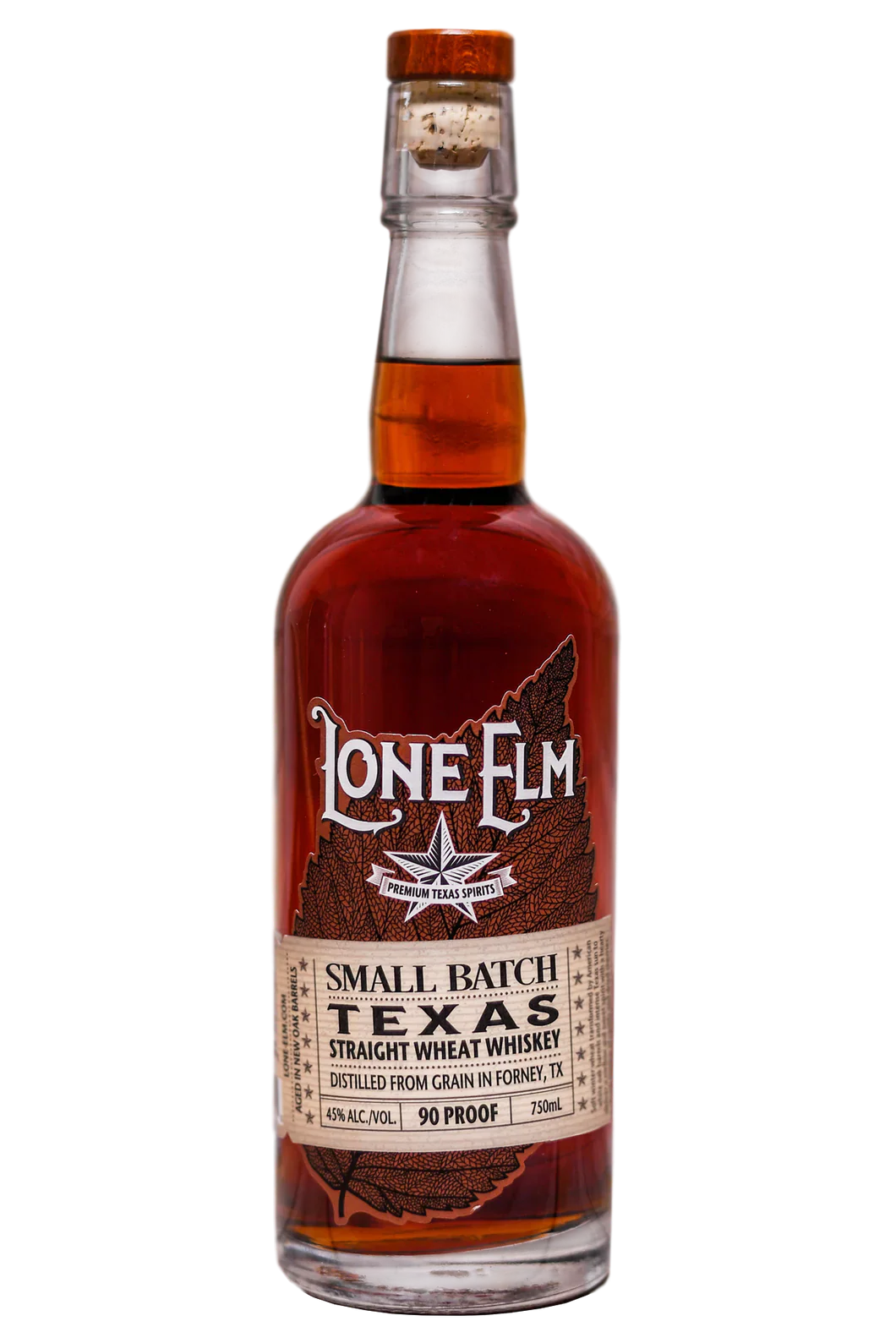 LONE ELM WHISKEY STRAIGHT WHEAT SMALL BATCH TEXAS 750ML LIQ