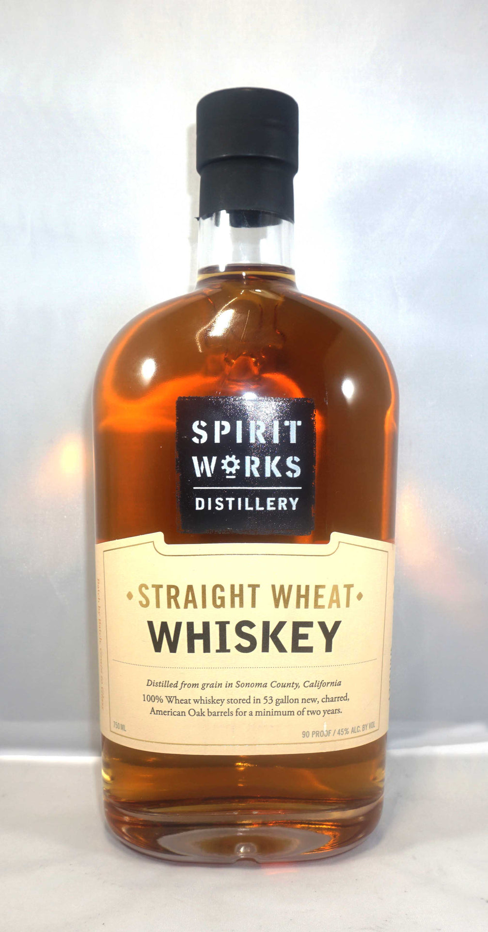SPIRIT WORKS WHISKEY STRAIGHT WHEAT CALIFORNIA 90PF 750ML Spirits