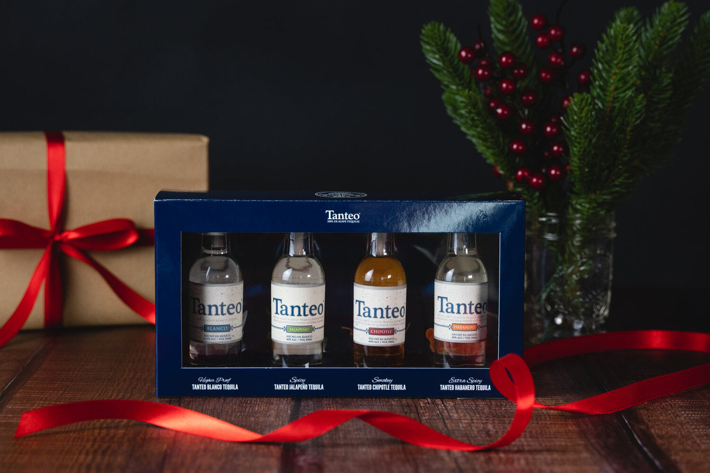 TANTEO TEQUILA SAMPLER ( JALAP, HABA, CHIP, BLANCO) 4X50ML Spirits