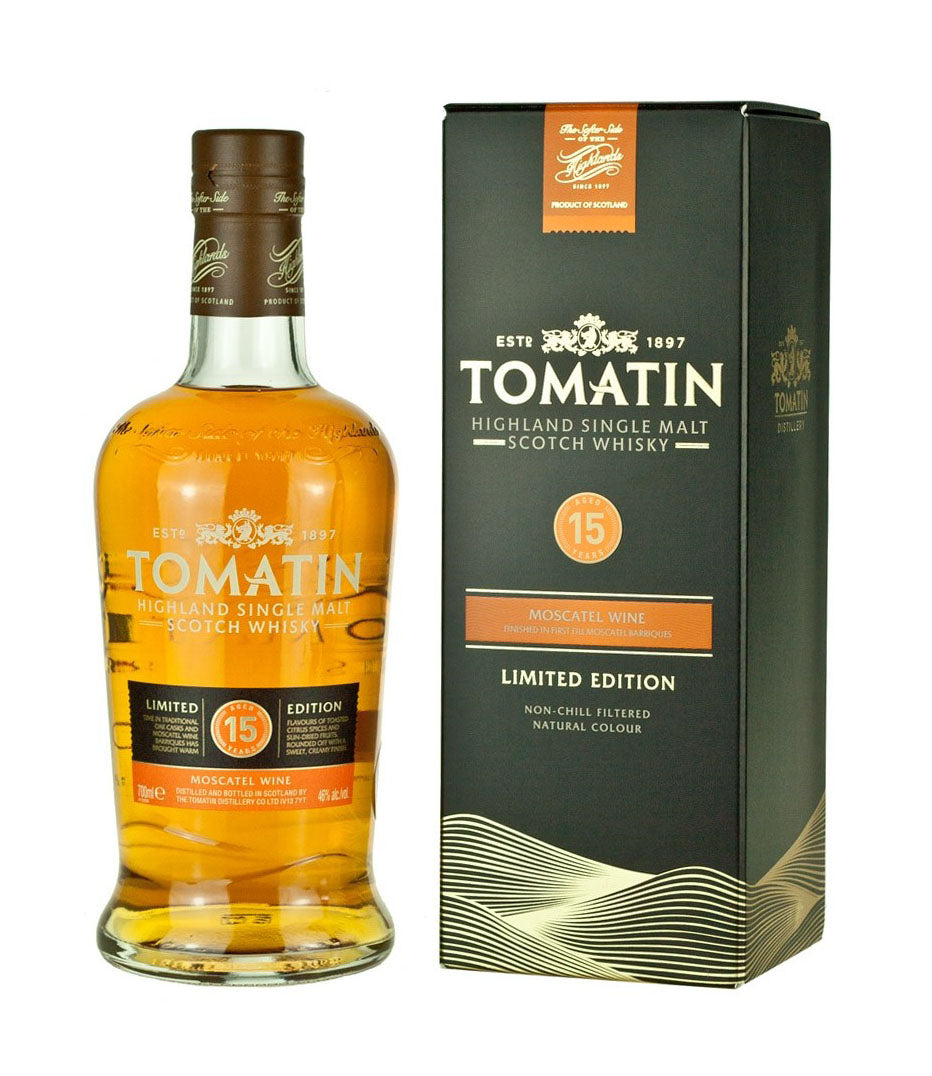 TOMATIN SCOTCH SINGLE MALT MOSCATEL CASKS LIMITED EDITION 92PF 15YR 750ML Spirits