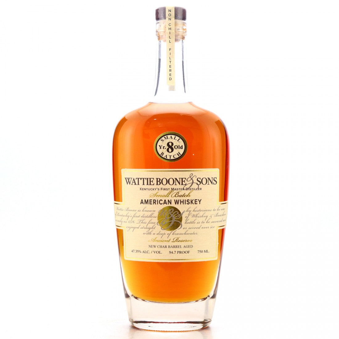 WATTIE BOONE & SONS WHISKEY SMALL BATCH ANCIENT RESERVE KENTUCKY 10YR 750ML Spirits