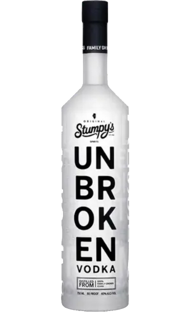 STUMPYS UNBROKEN VODKA DISTILLED FROM CORN ILLINOIS 750ML