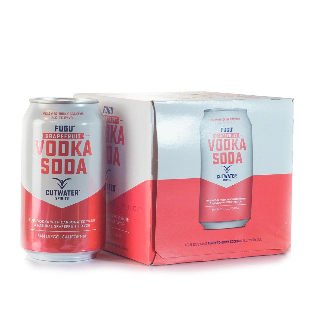 CUTWATER FUGU VODKA SODA GRAPEFRUIT 4X12OZ CANS