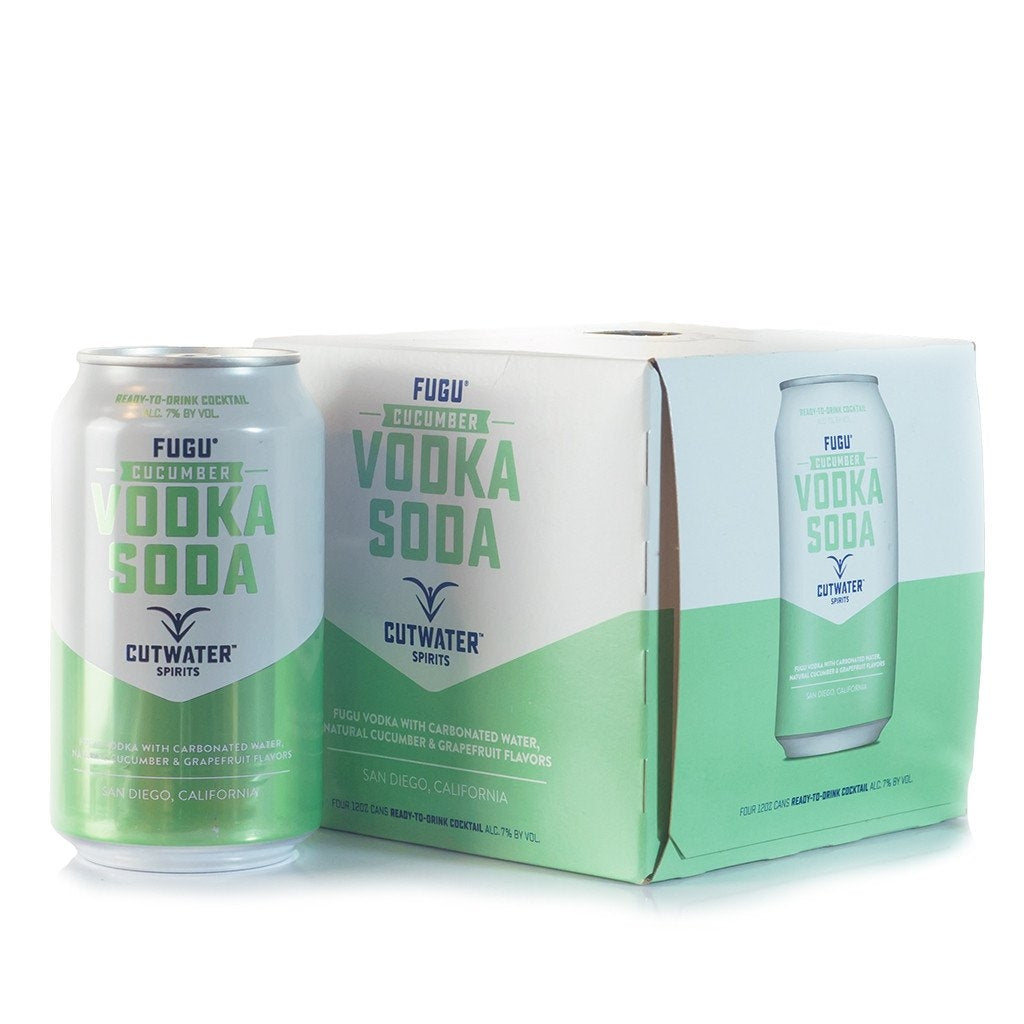 CUTWATER FUGU VODKA SODA CUCUMBER 4X12OZ CANS