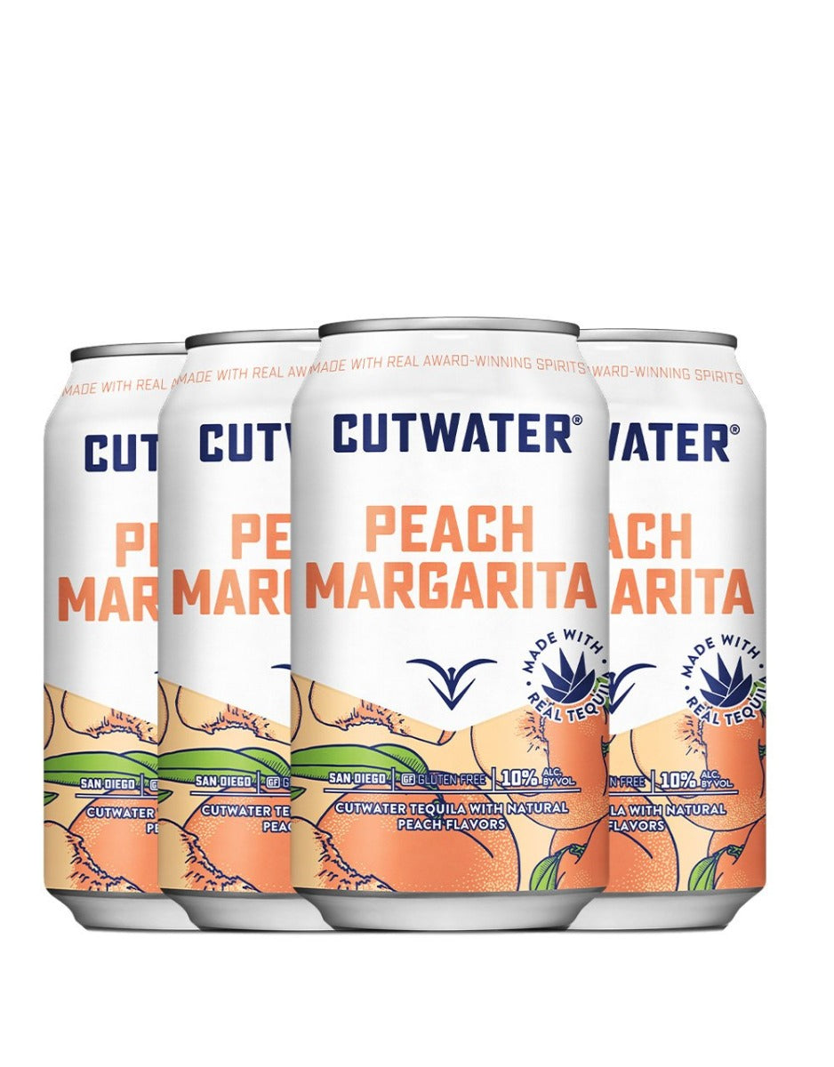 CUTWATER TEQUILA PEACH MARGARITA 4X12OZ CANS - Remedy Liquor