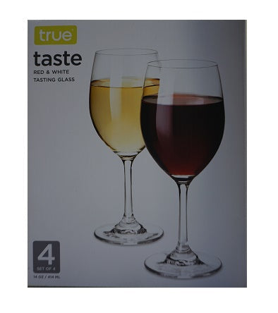 TRUE TASTE RED & WHITE WINE GLASS SET OF 4