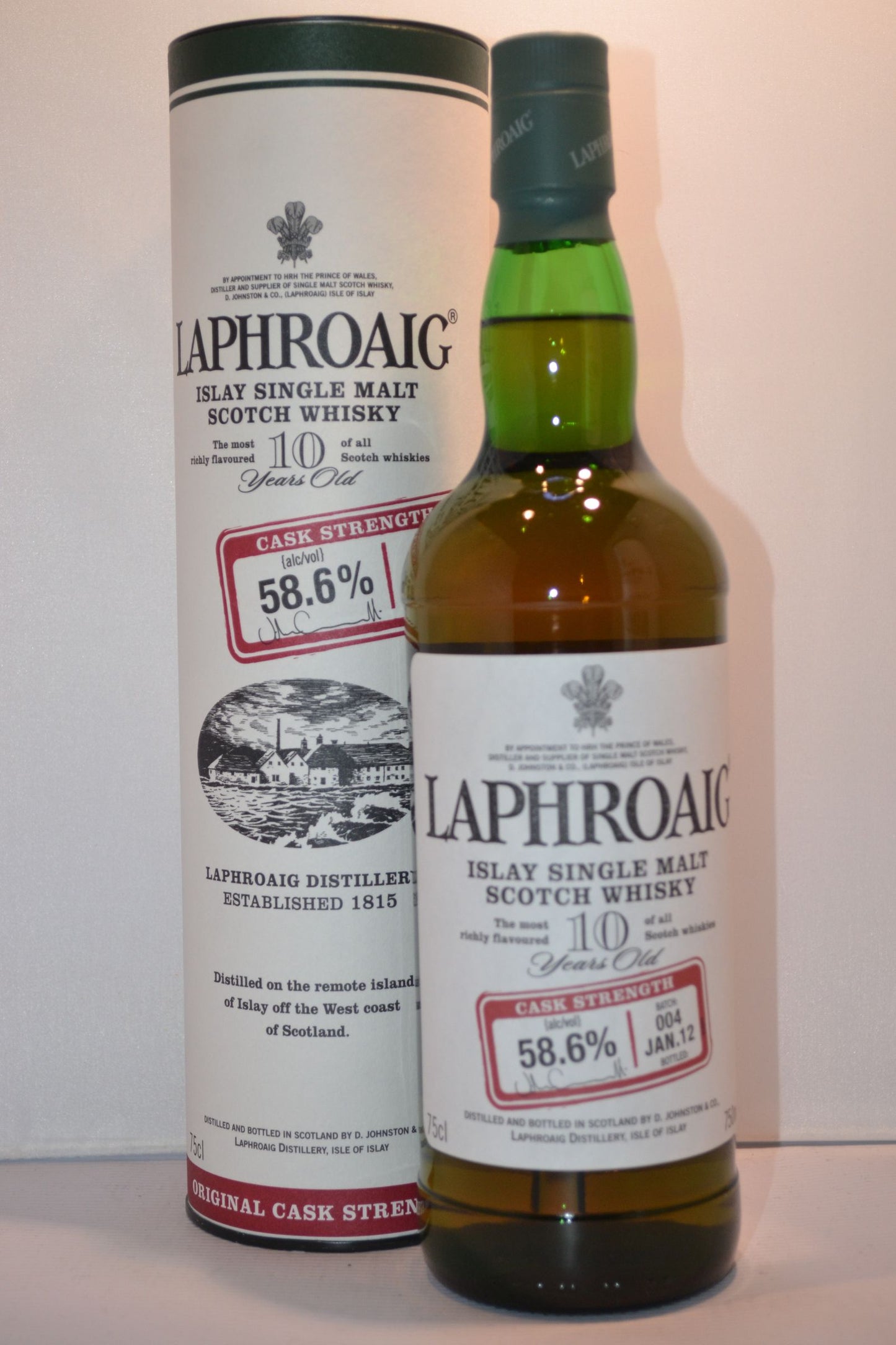 XXXXX LAPHROAIG SCOTCH SINGLE MALT CASK STRENGTH ISLAY 10YR 750ML