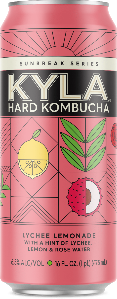 KYLA HARD KOMBUCHA SUNBREAK SERIES LYCHEE LEMONADE 16OZ CAN