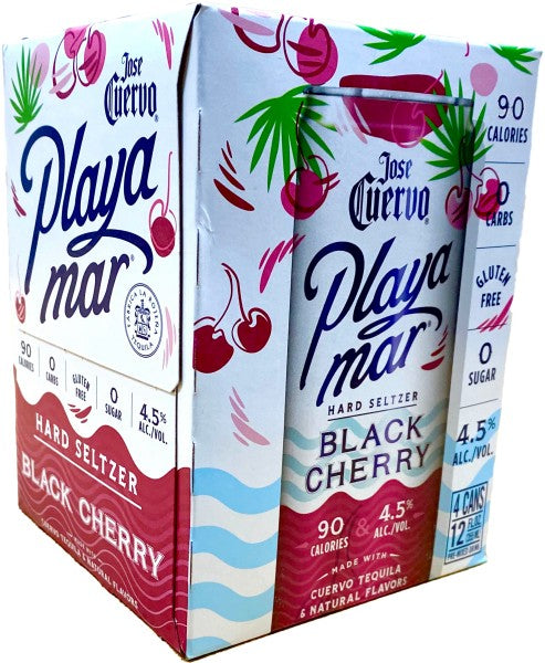 JOSE CUERVO PLAYA MAR HARD SELTZER BLACK CHERRY 4X12OZ CANS
