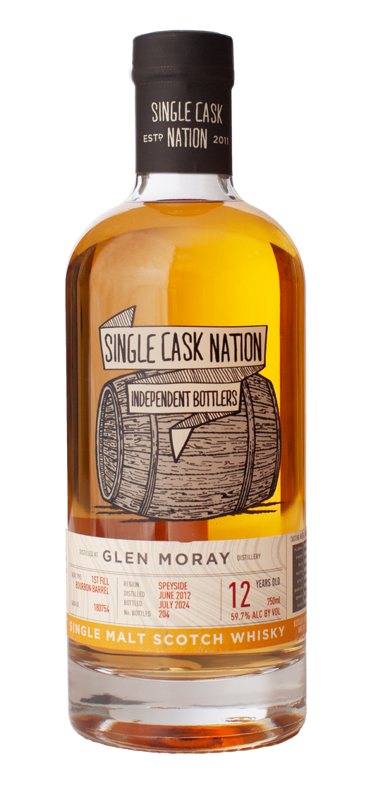SINGLE CASK NATION SCOTCH SINGLE MALT GLEN MORAY DISTILLERY 12YR 750ML LIQ