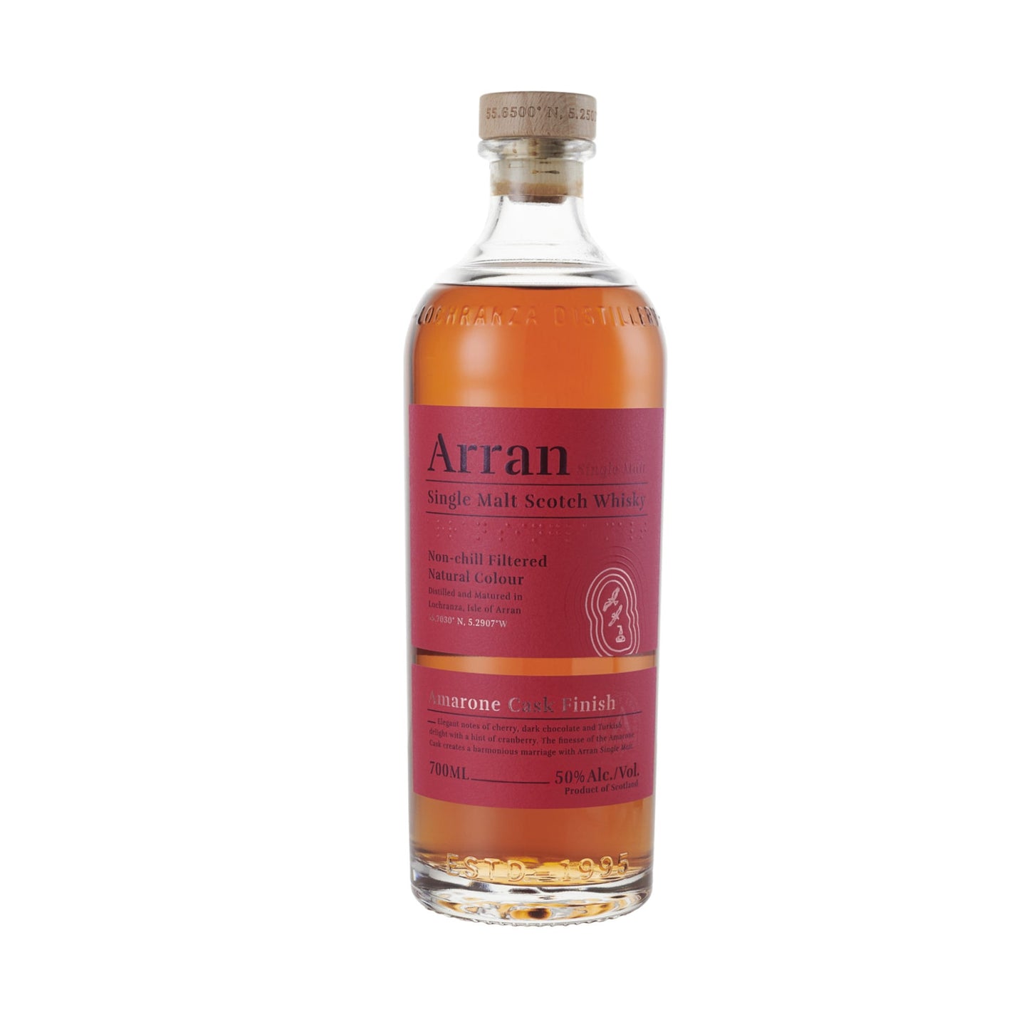 ARRAN MALT SCOTCH SINGLE MALT AMARONE CASK FINISHED 100PF 700ML Spirits