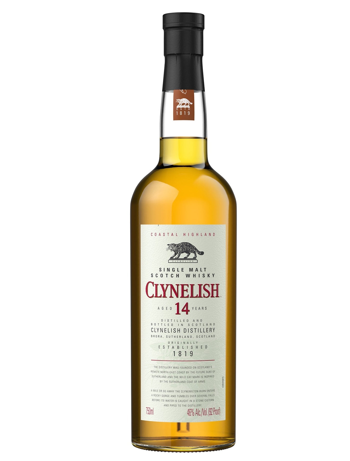 CLYNELISH SCOTCH SINGLE MALT COASTAL HIGHLAND 92PF 14YR 750ML Spirits
