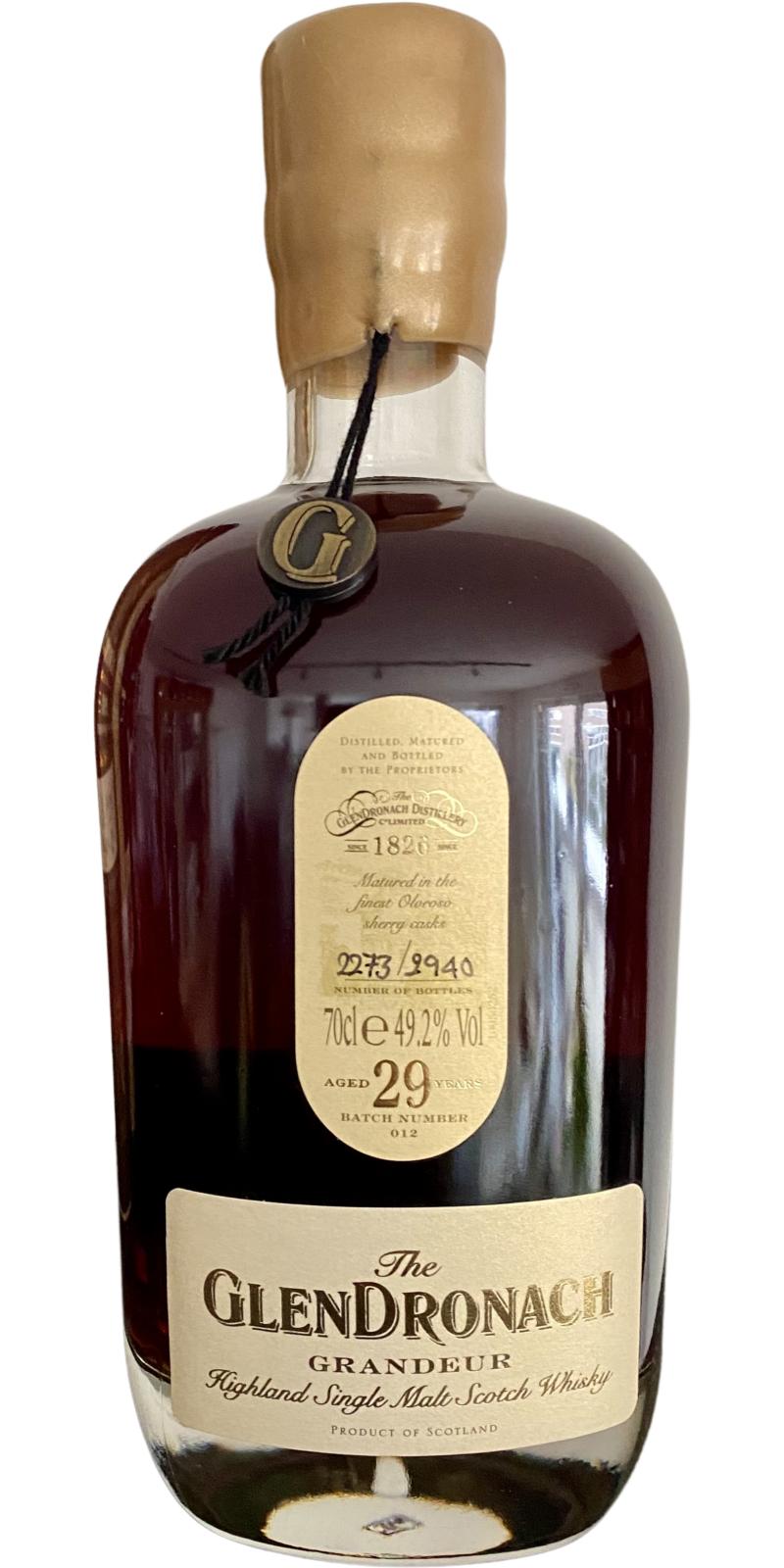 GLENDRONACH GRANDEUR SCOTCH SINGLE MALT HIGHLAND 29YR 750ML LIQ