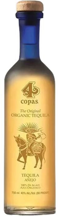 4 COPAS TEQUILA ANEJO 750ML LIQ