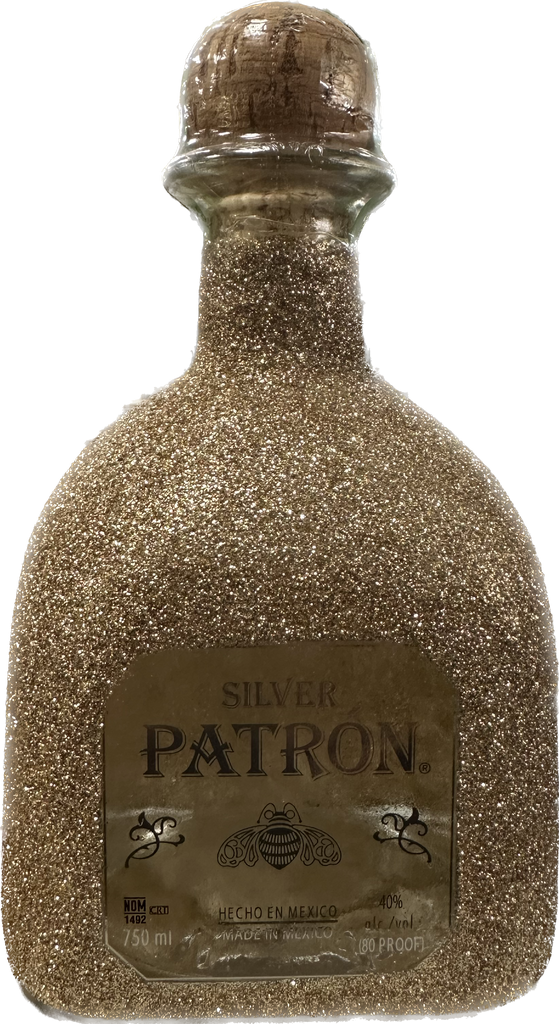 PATRON TEQUILA SILVER W/ GLITTER DESIGN 750ML