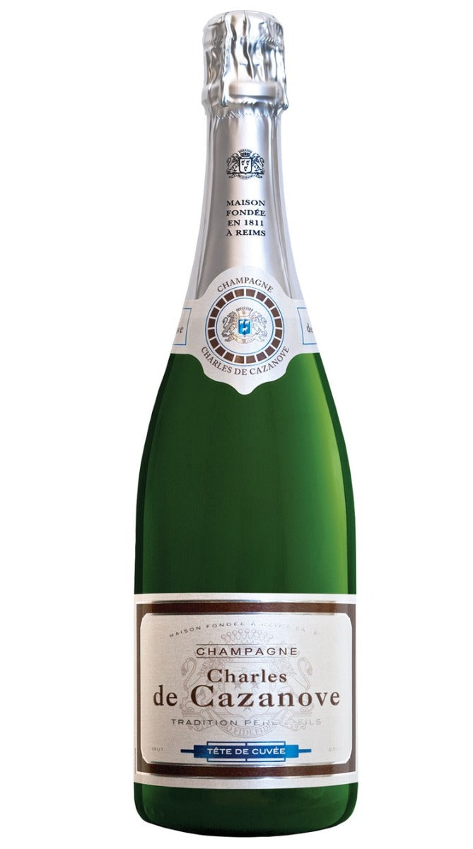CHARLES DE CAZANOVE CHAMPAGNE BRUT TETE DE CUVEE FRANCE 750ML Wine