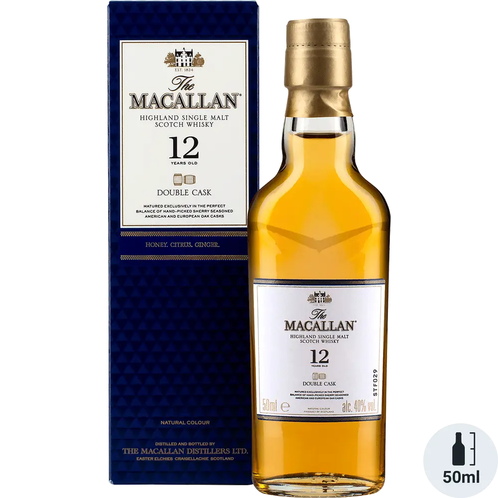 MACALLAN SCOTCH SINGLE MALT DOUBLE CASK 12YR 50ML LIQ