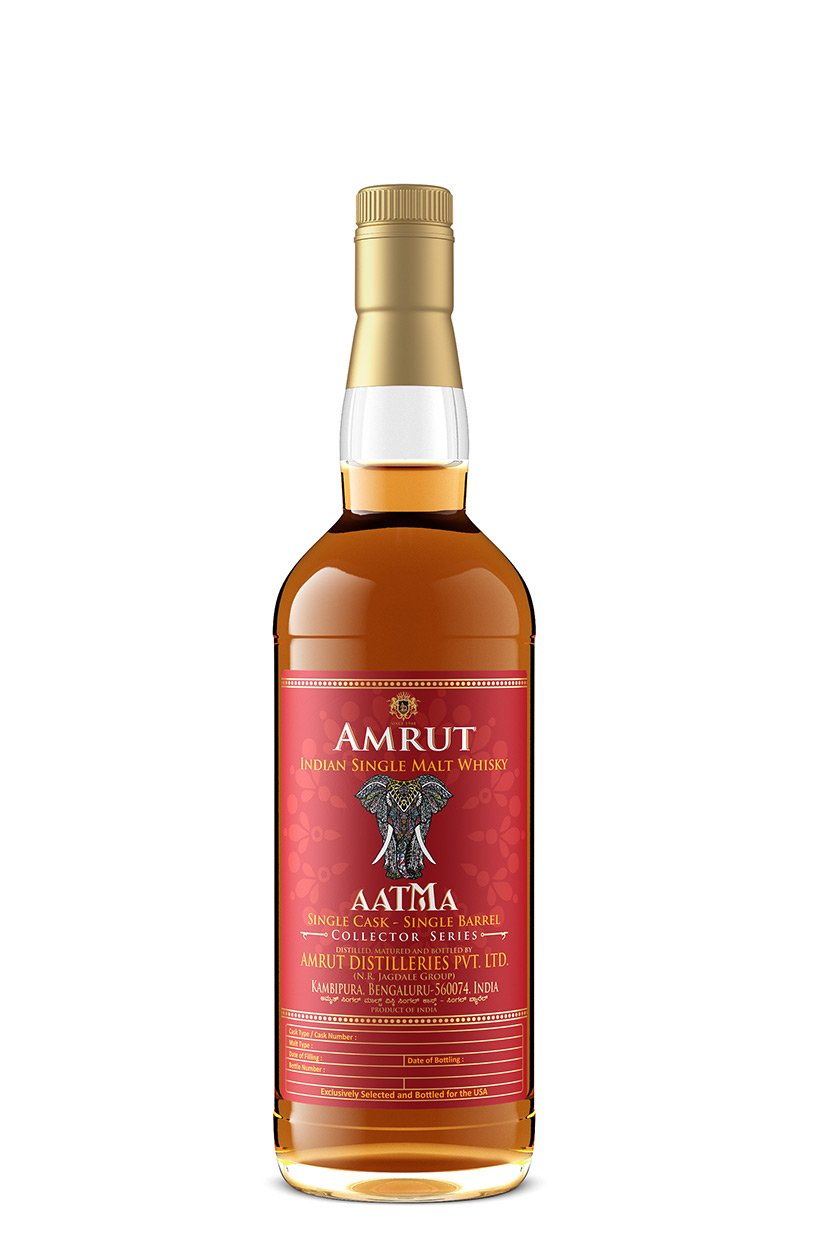 AMRUT AATMA WHISKEY SINGLE MALT COLLECTOR SERIES SINGLE CASK OLOROSO CHERRY BUTT CASK 8YR INDIA 750ML LIQ
